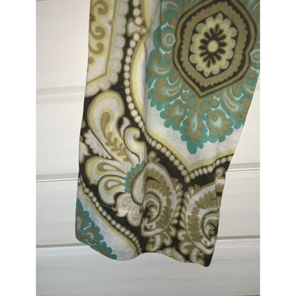 Tommy Bahama Sz SMALL Mandala Khaki Green 100% Cotton Tunic Long Sleeve VGUC - Picture 5 of 9